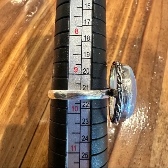 2100 Chic Silver and Opalescent StoneWomen's Ring - Picture 5 of 6